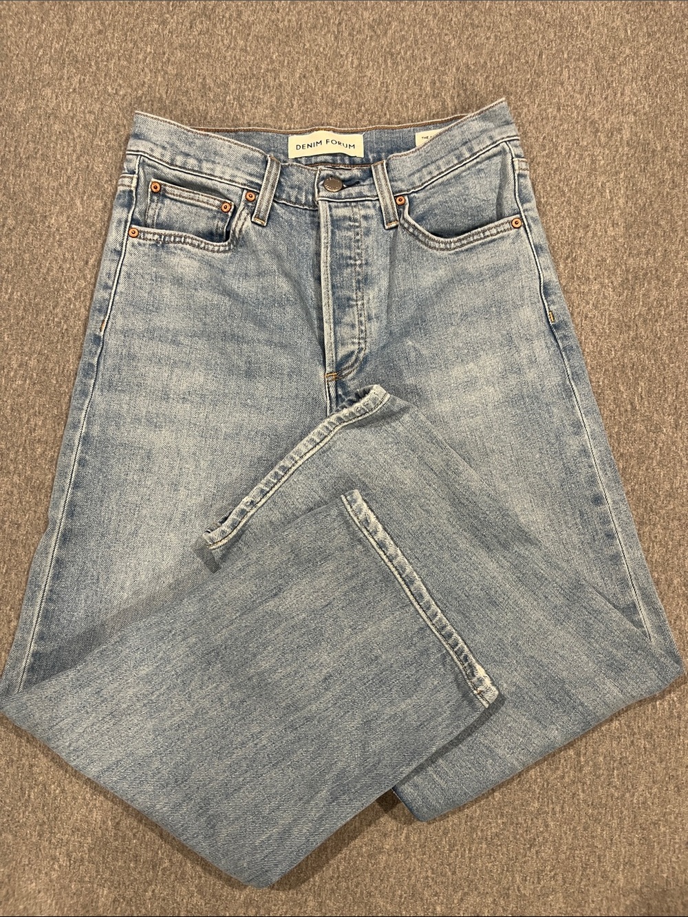 Denim Forum Arlo High Rise Straight jeans, size 27